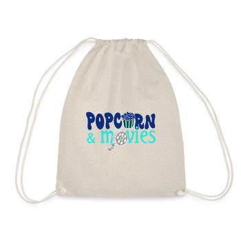 Popcorn essen Filme schauen Mais - Turnbeutel - Natur - Vorne