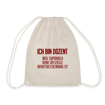 Dozent - Mein offizieller Superhelden-Beruf! - Turnbeutel - Natur - Vorne