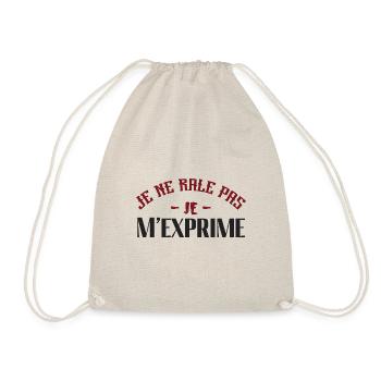 Je ne râle Pas Je m exprime Cadeau Humour Écriture - Sac de sport léger - nature - Devant