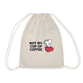 Kaffee Liebhaber Sprüche Kaffeetasse Barista Cafe - Turnbeutel - Natur - Vorne