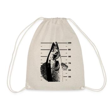 LetzterWurf Meter Zander Anglershirt - Turnbeutel - Natur - Vorne