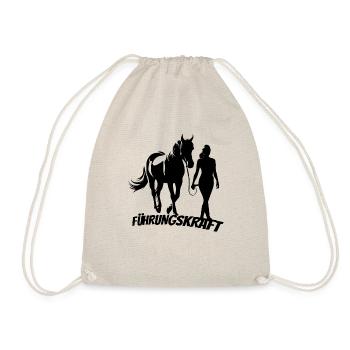 Führungskraft Pferd Reiten Geschenkidee Humor - Turnbeutel - Natur - Vorne