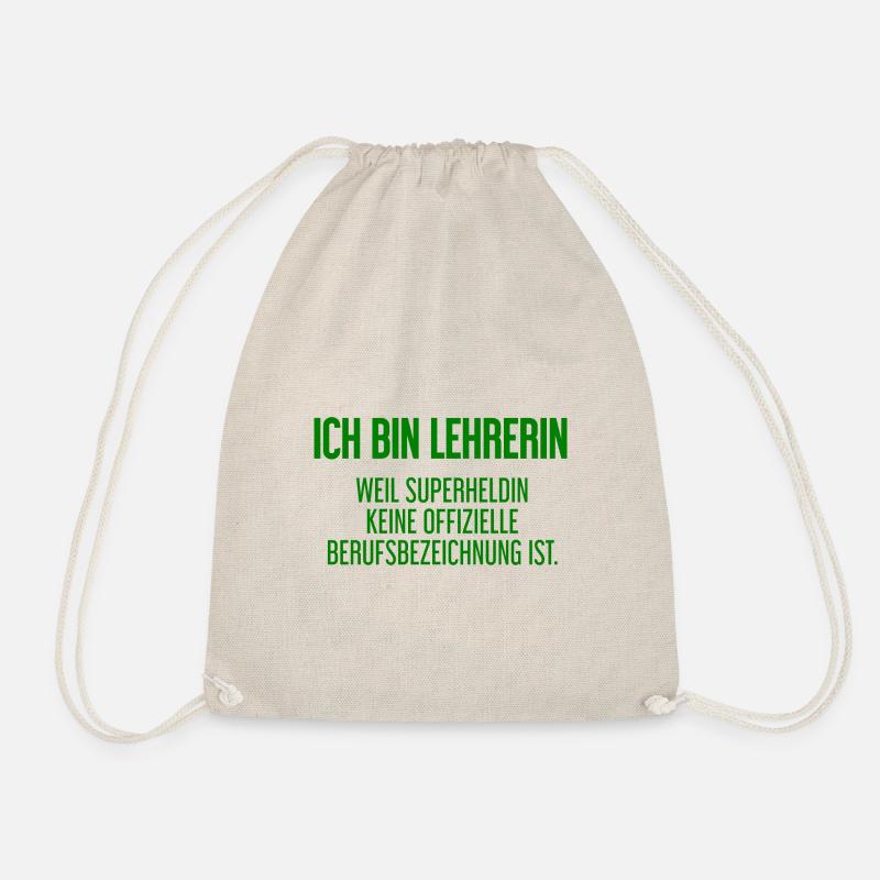 Lehrerin - Mein offizieller Superhelden-Beruf! - Turnbeutel - Natur