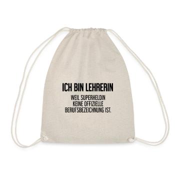 Lehrerin - Mein offizieller Superhelden-Beruf! - Turnbeutel - Natur - Vorne