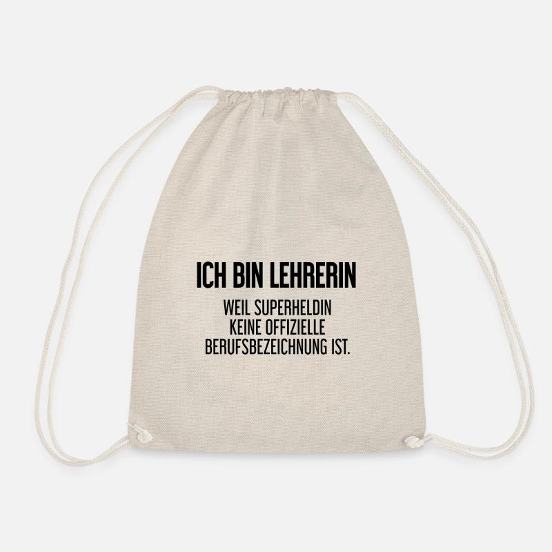 Lehrerin - Mein offizieller Superhelden-Beruf! - Turnbeutel - Natur