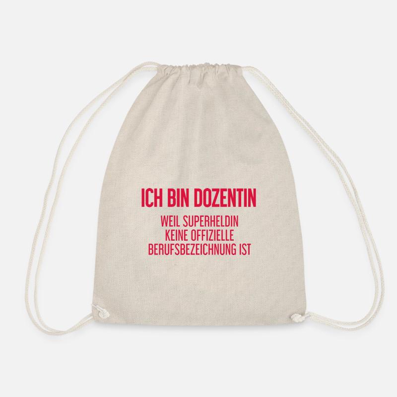 Dozentin - Mein offizieller Superhelden-Beruf! - Turnbeutel - Natur