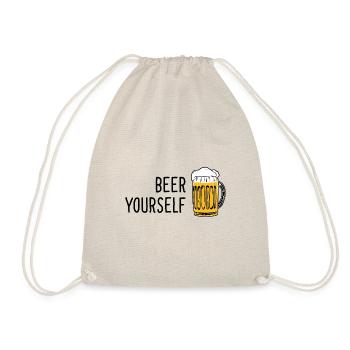 Funny sayings Beer Yourself Beer lovers hops - Drawstring Bag - nature - Front