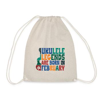 Ukulele Legends are born in February - Turnbeutel - Natur - Vorne