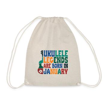 Ukulele Legends are born in January - Turnbeutel - Natur - Vorne