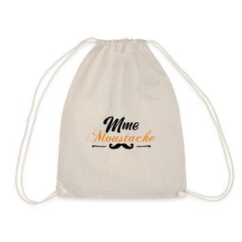 monsieur moustaches, Idée cadeau d'élégance. - Sac de sport léger - nature - Devant