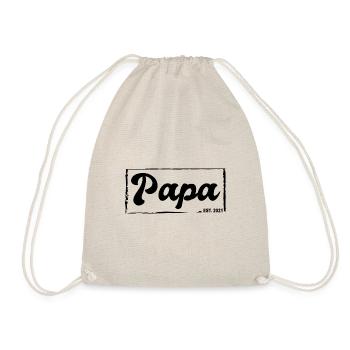 Papa 2021 Dad Vatertag Geschenk t-shirt - Turnbeutel - Natur - Vorne