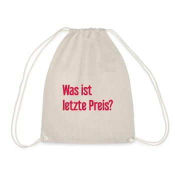 Was ist letzte Preis? - Turnbeutel - Natur - Vorne