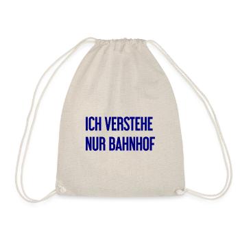 I only understand train station - Drawstring Bag - nature - Front