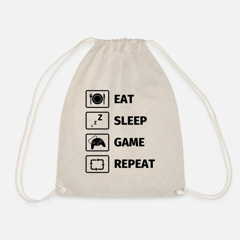 Eat Sleep Game Repeat - Turnbeutel - Natur