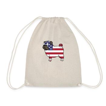 American Flag Pug - Sac de sport léger - nature - Devant