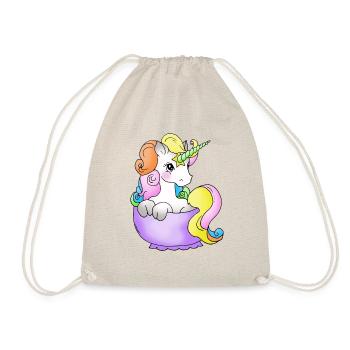 Einhorn in der Tasse - Turnbeutel - Natur - Vorne