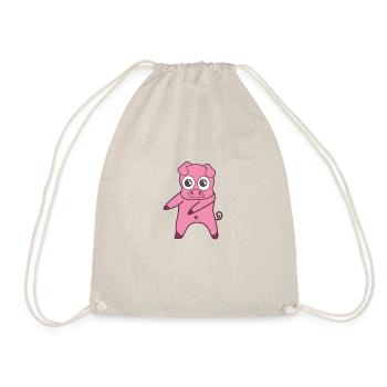 Floss Dance Move Pig - Drawstring Bag - nature - Front