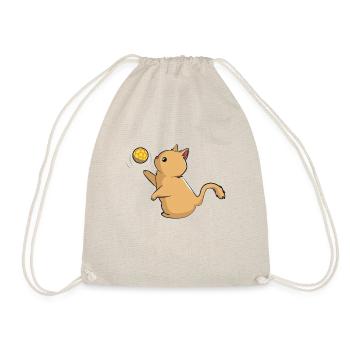 Katze spielt Handball - Turnbeutel - Natur - Vorne