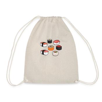 Sushi asiatique alimentaire Fast Foodie Foodie baguettes - Sac de sport léger - nature - Devant