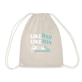 Like Dad Like Son Motocross - Drawstring Bag - nature - Front