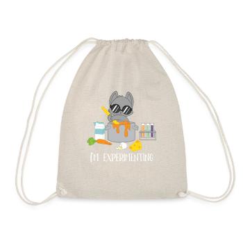 Funny Scientist T-Shirt - Cats T-Shirt - Drawstring Bag - nature - Front