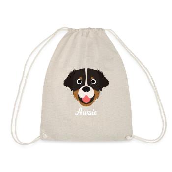 Aussie - Australian Shepherd Dog - Drawstring Bag - nature - Front