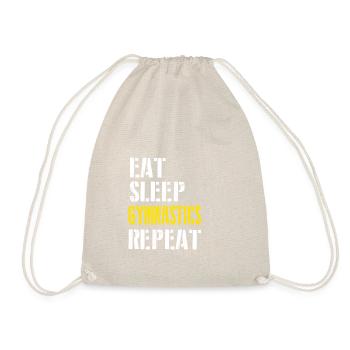 Eat. Sleep. Gymnastics. Repeat. - Turnbeutel - Natur - Vorne