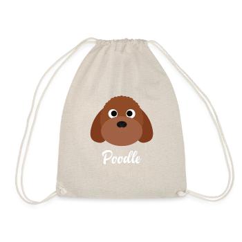 Poodle - Miniature Poodle - Drawstring Bag - nature - Front