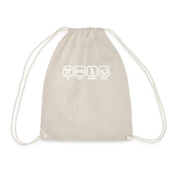 Eat Sleep Windsurfing Repeat - Drawstring Bag - nature - Front