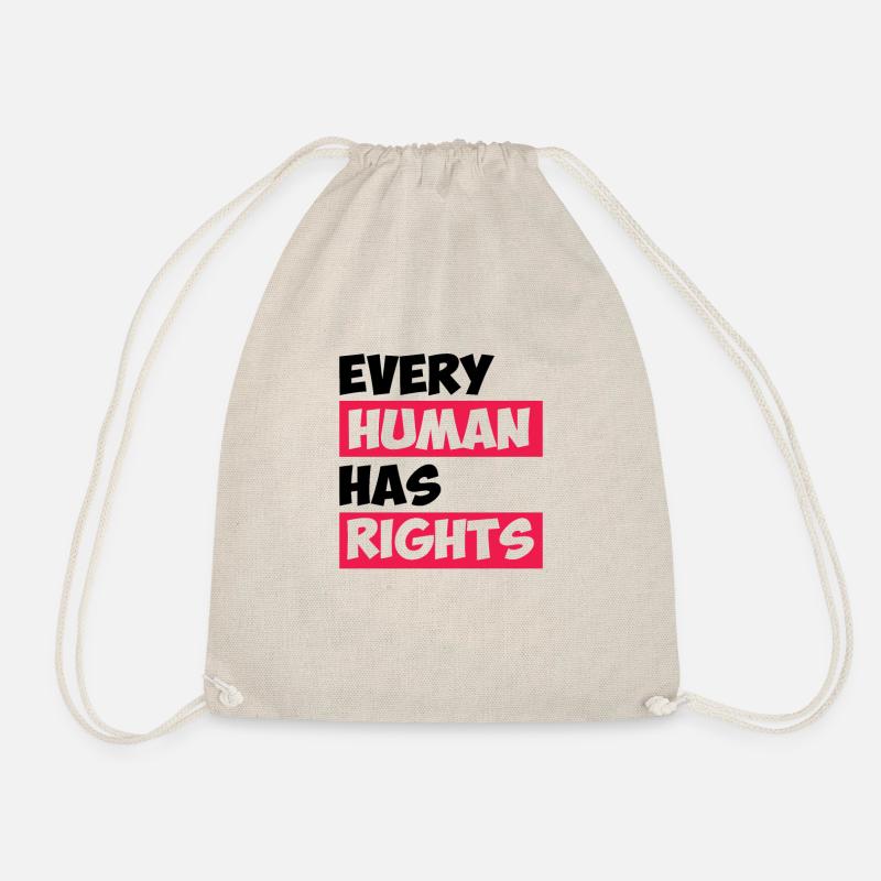 Every Human has Rights, Birthday, Gift - Drawstring Bag - nature