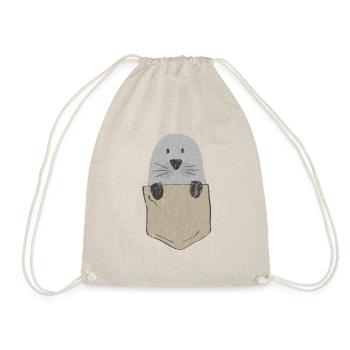 Sceau drôle dans la poche de poitrine - Sac de sport léger - nature - Devant