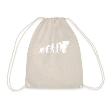 Biker Motorcyclist Evolution - Drawstring Bag - nature - Front