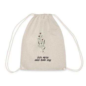 Love More - Drawstring Bag - nature - Front