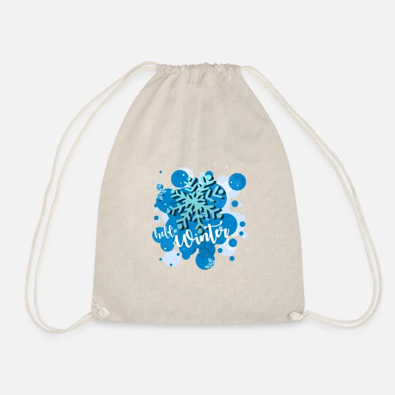 Hello winter - Drawstring Bag - nature