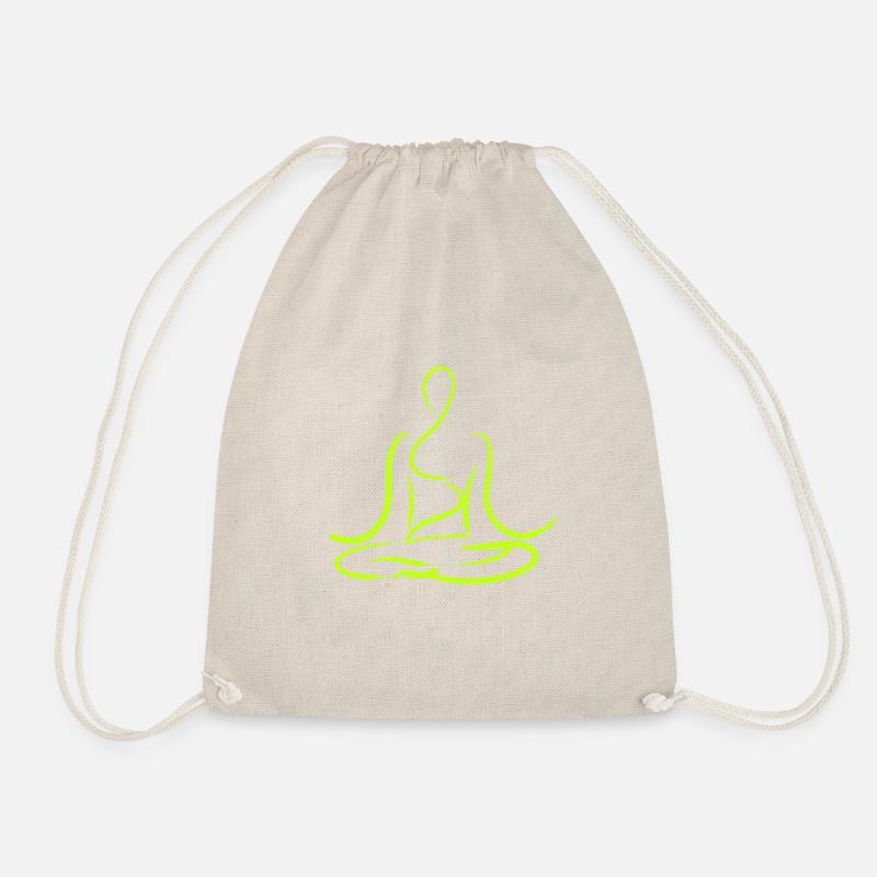 Meditation Yoga Inner peace Buddha Namaste asceticism - Drawstring Bag - nature