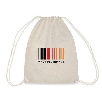 Barcode "Made in Germany" - Turnbeutel - Natur - Vorne