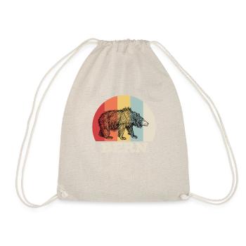 Bern Vintage Retro Bär Geschenkidee - Turnbeutel - Natur - Vorne
