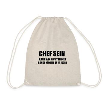 Chef Chefin sein Geschenkidee - Turnbeutel - Natur - Vorne