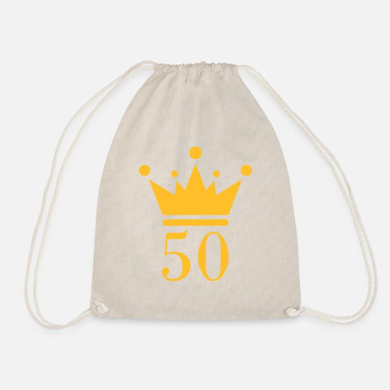 50th birthday - Drawstring Bag - nature