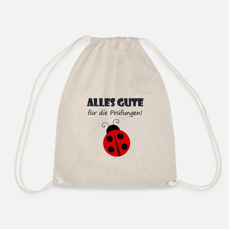 Ladybug congratulations exams - Drawstring Bag - nature