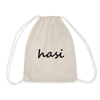 Hasi, chemise de lièvre, chemise de Pâques, Pâques, cadeau - Sac de sport léger - nature - Devant