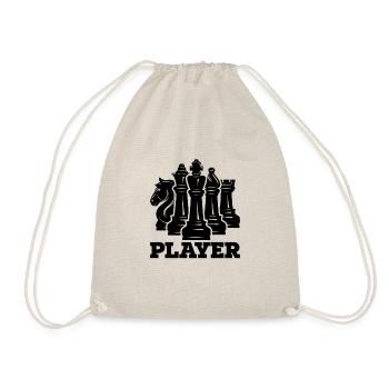 Schach Schachspieler Game König Player Dame Bauer - Turnbeutel - Natur - Vorne