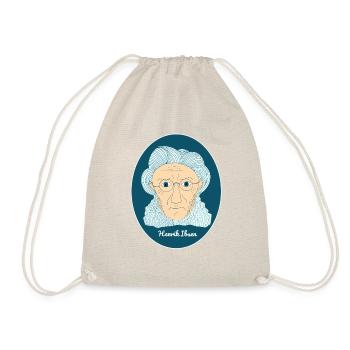 Henrik Ibsen In Norwegian author - Drawstring Bag - nature - Front
