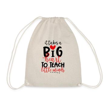 Cadeau coeur enseignant - Sac de sport léger - nature - Devant