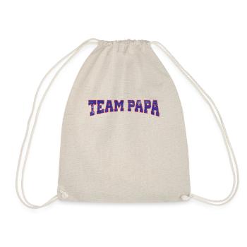 Team Papa Vatertag Geschenkidee - Turnbeutel - Natur - Vorne