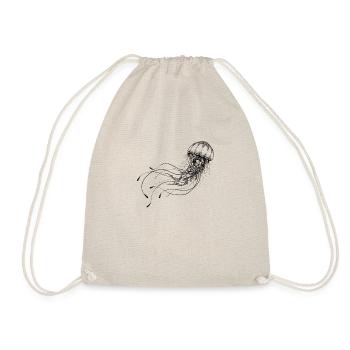 Jellyfish Qualle Design Geschenk - Turnbeutel - Natur - Vorne