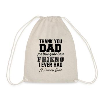 Thank you Dad - Drawstring Bag - nature - Front