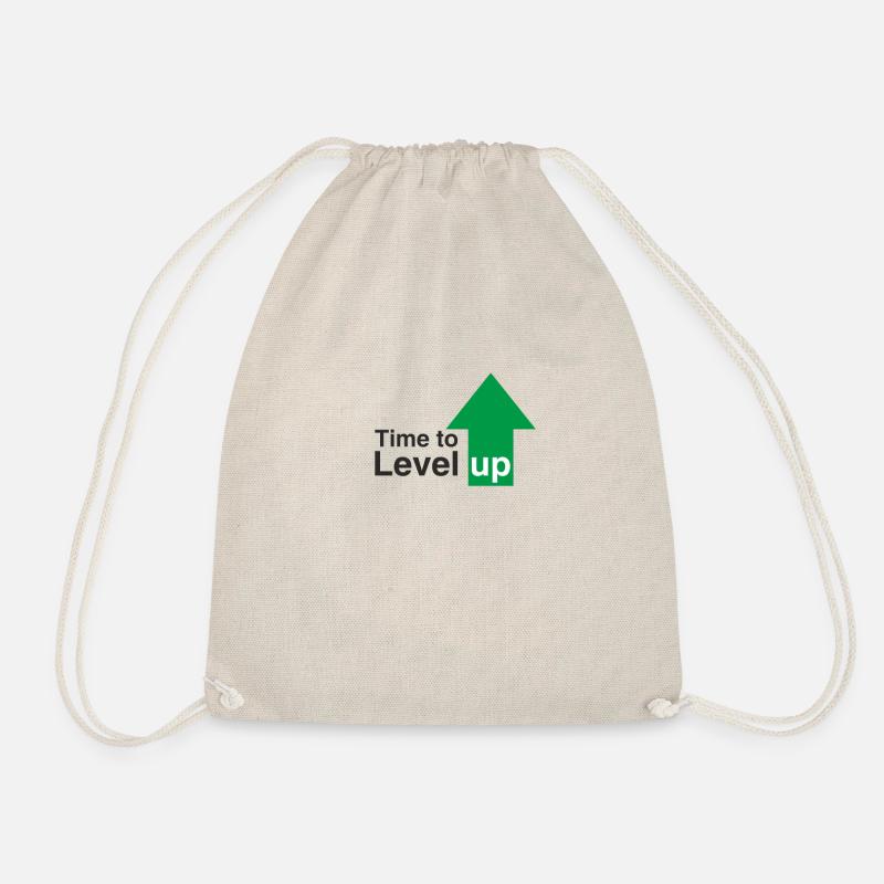 Time to Level Up - Gift - Drawstring Bag - nature