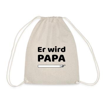 Schwangerschaft verkünden Baby Party T-Shirt für - Turnbeutel - Natur - Vorne