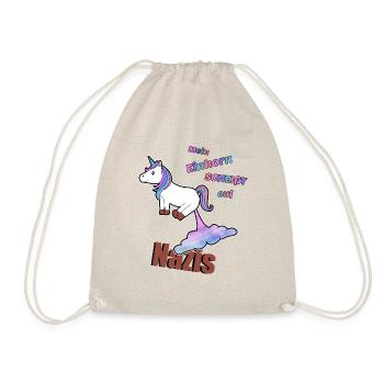 Contre la licorne nazie, contre la droite - Sac de sport léger - nature - Devant